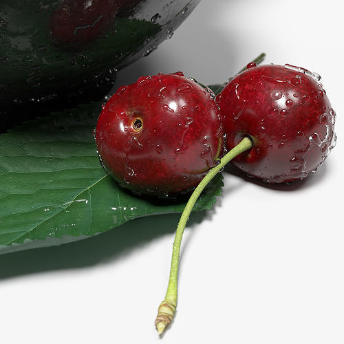 Wet Cherries 3D model 3