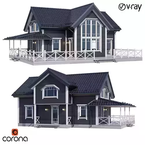 Modern house v50 3D model