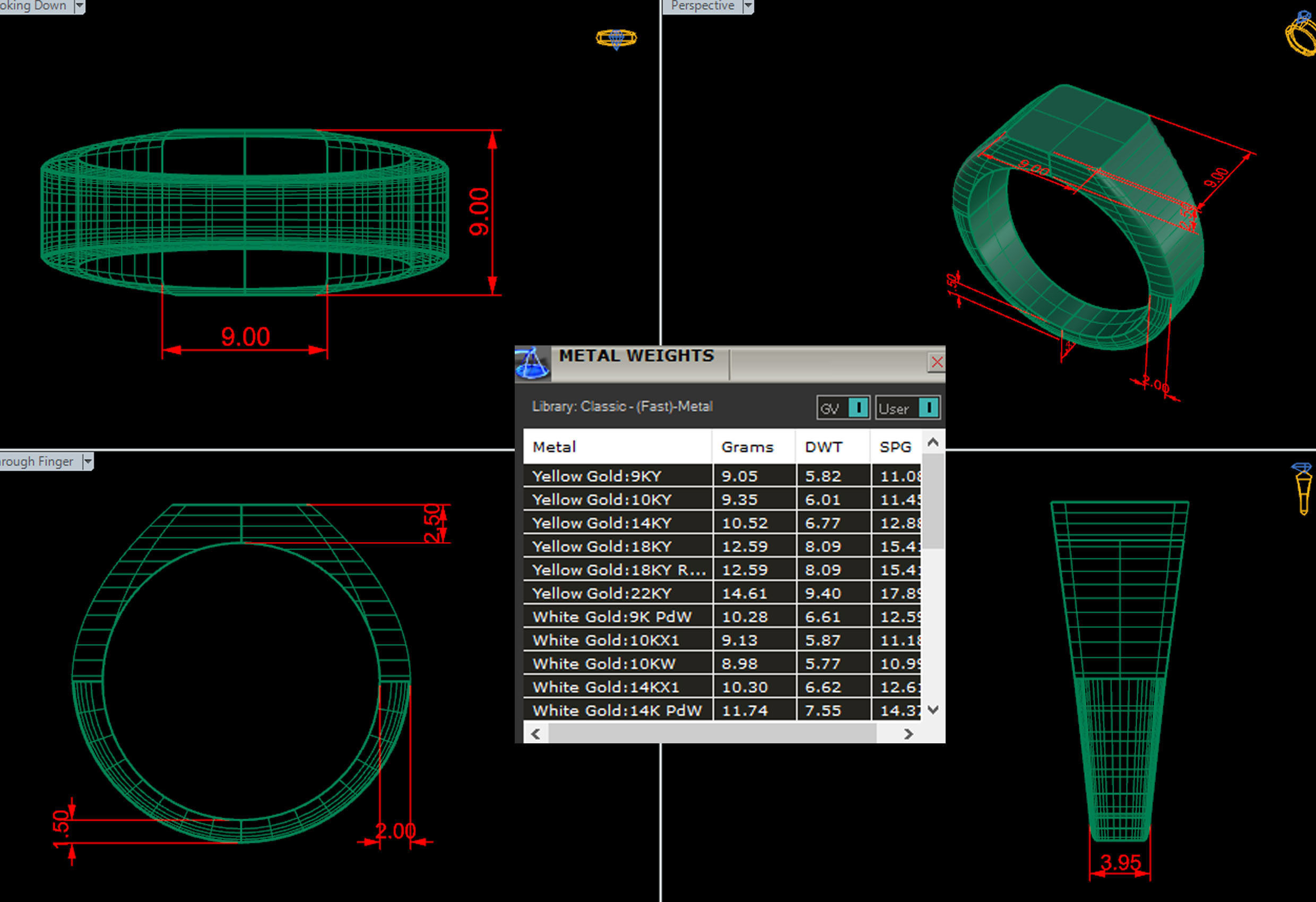 9mm Signet Ring Squareshape Pritable model 3dmodel US 8 3D print model_4