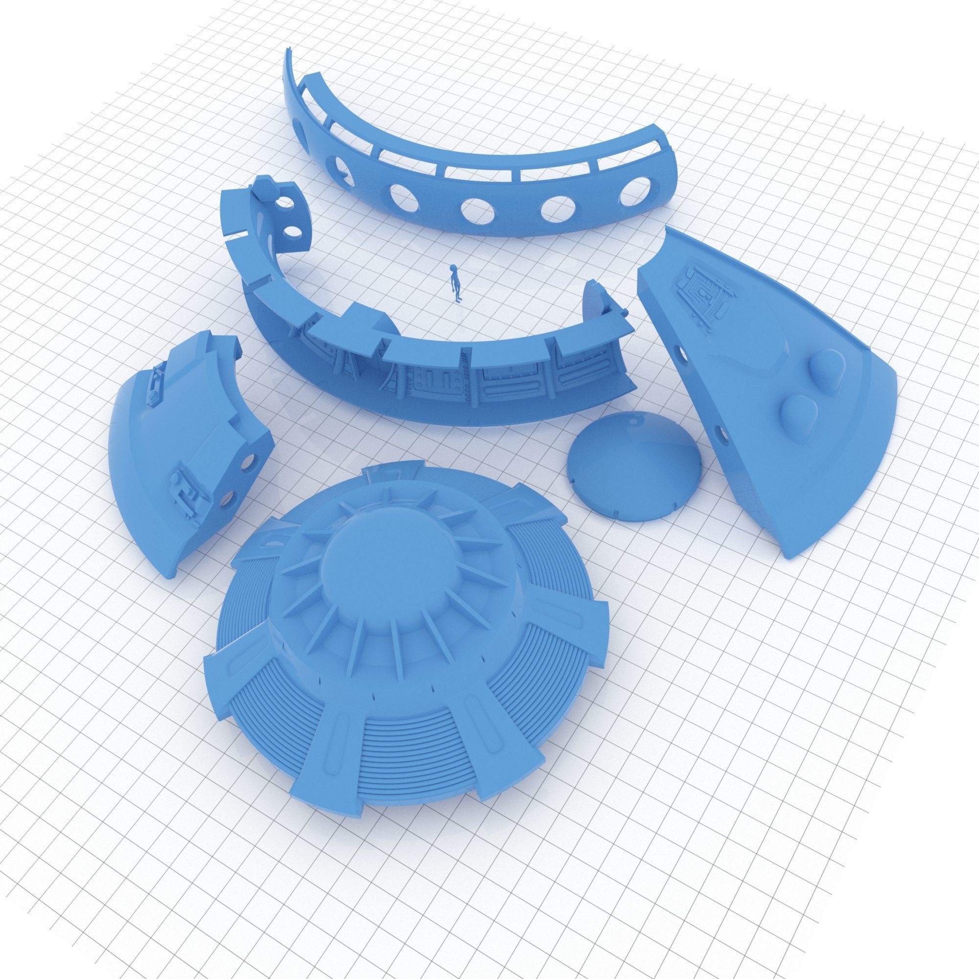 Conical Diamond UFO 3D model_4