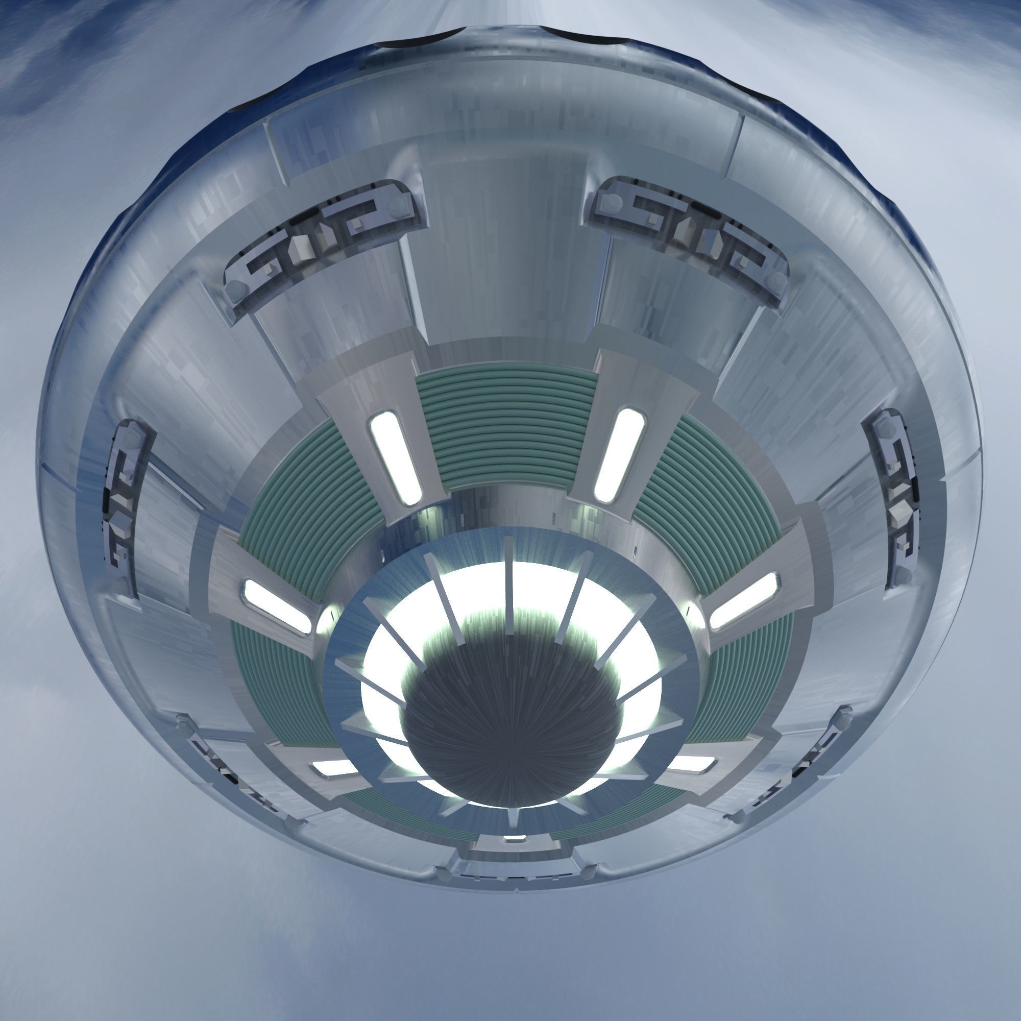 Conical Diamond UFO 3D model_1