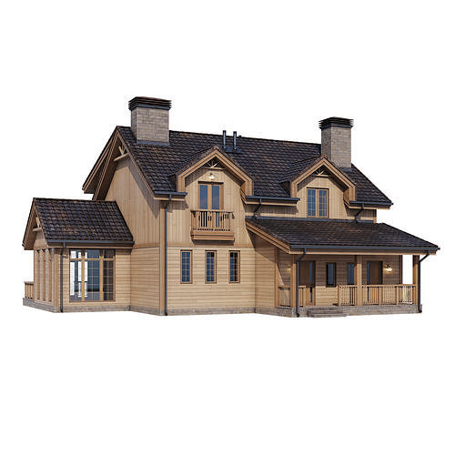 Modern house v58 3D model 7