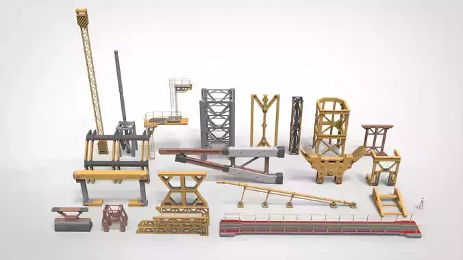 sci-fi Architecture kitbash 42 3D model