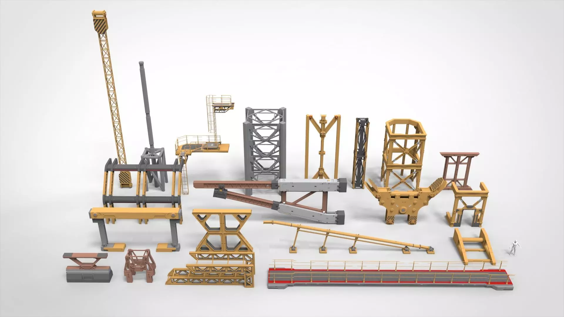 sci-fi Architecture kitbash 42 3D model_0