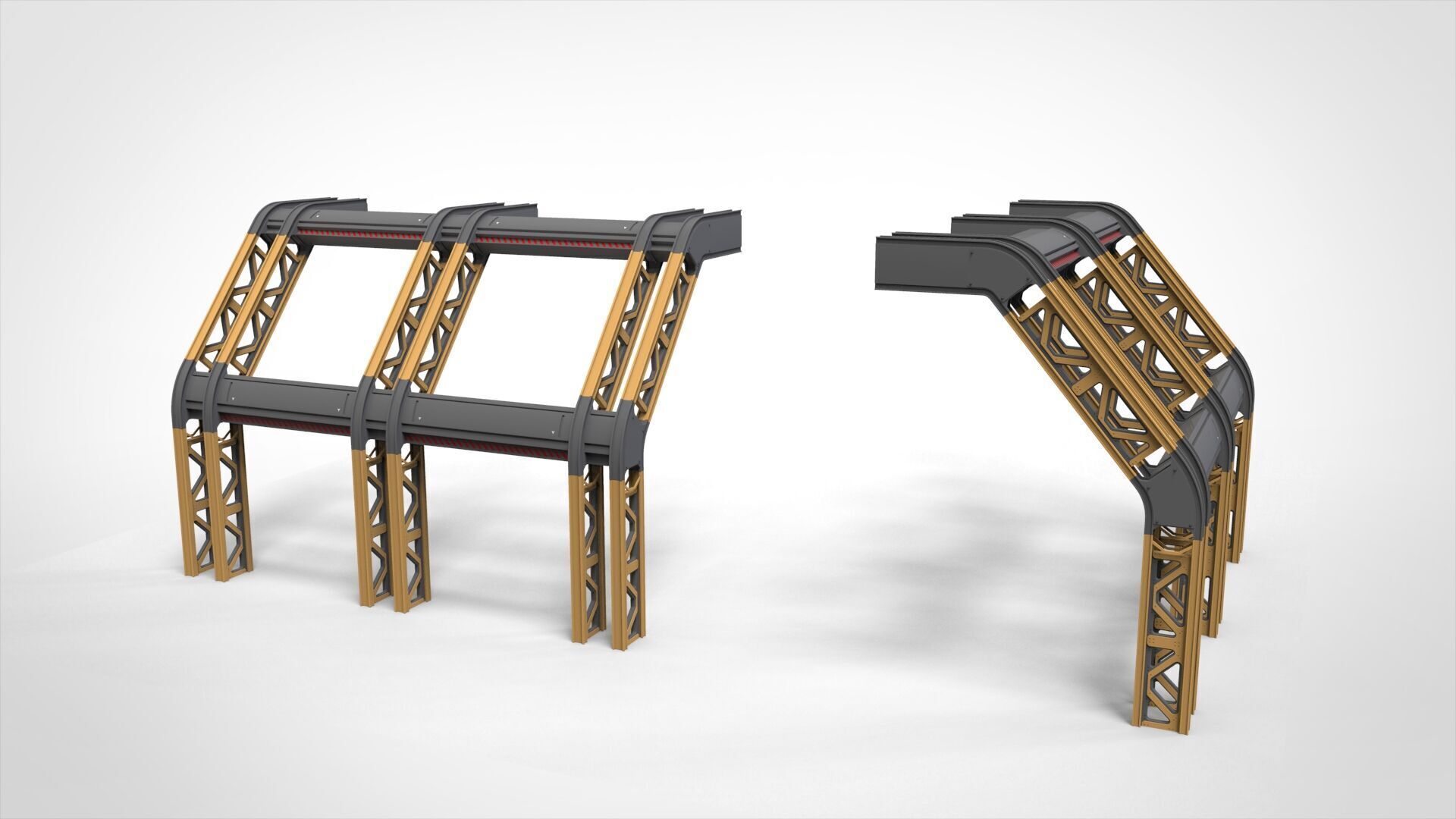 sci-fi Architecture kitbash 42 3D model_5