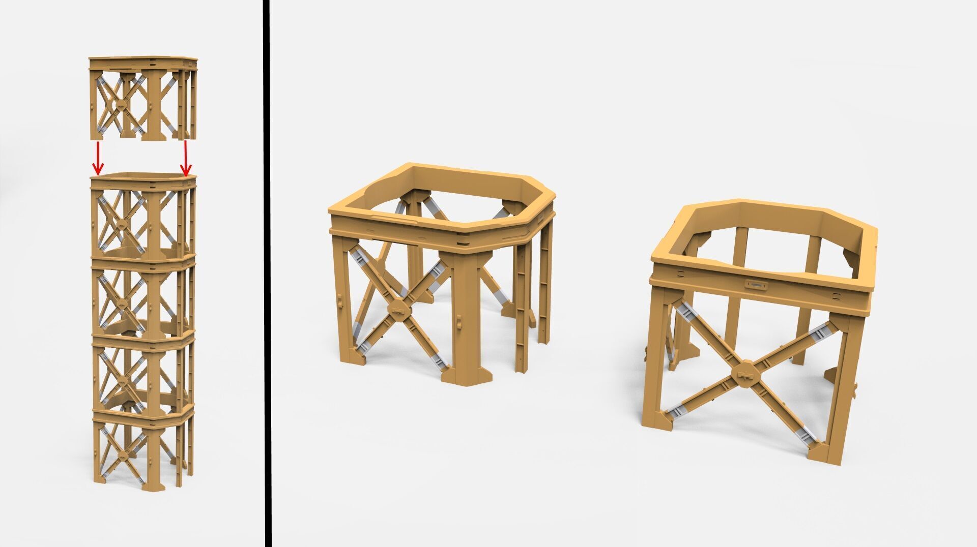 sci-fi Architecture kitbash 42 3D model_2