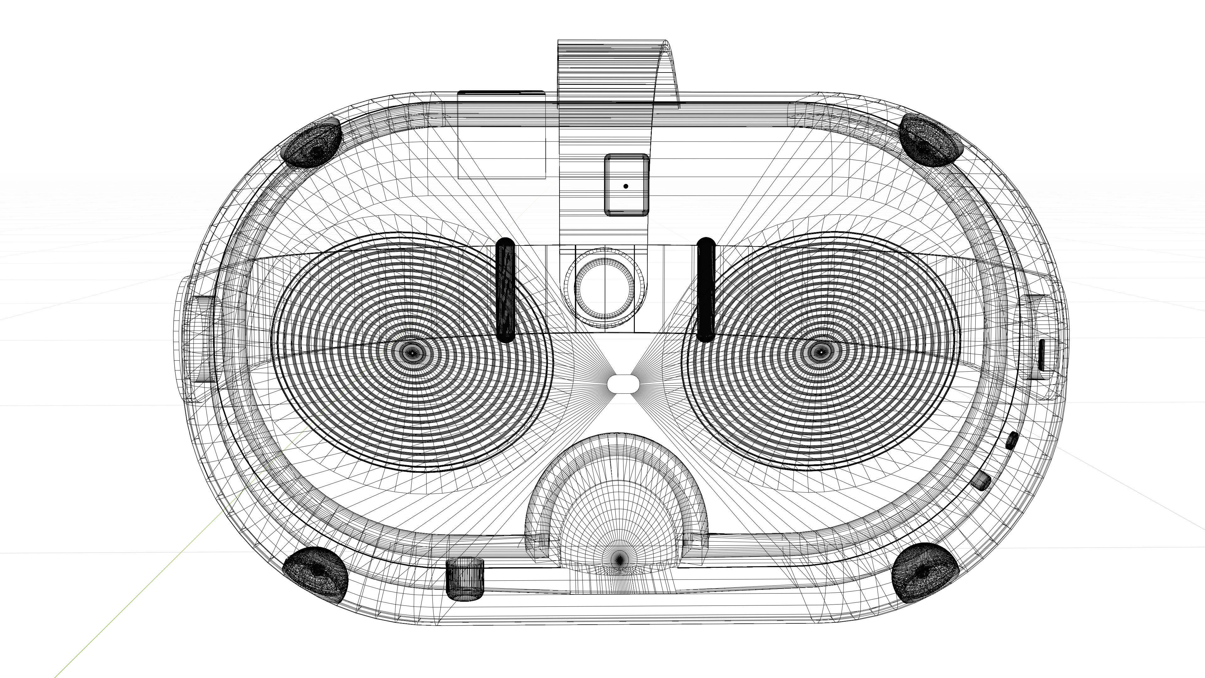 VR Headset with Controllers 3D Model 3D model_7