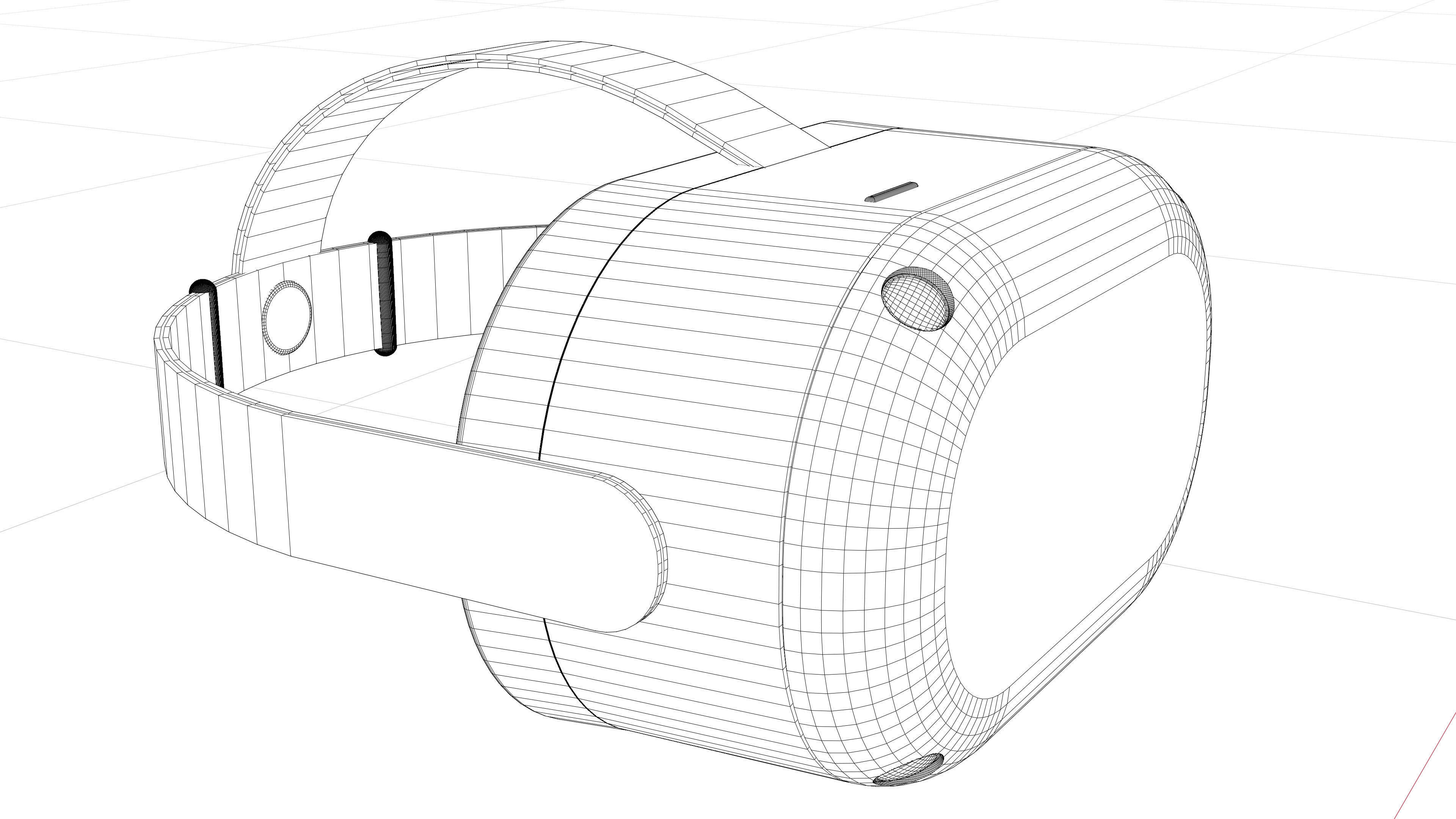 VR Headset with Controllers 3D Model 3D model_6