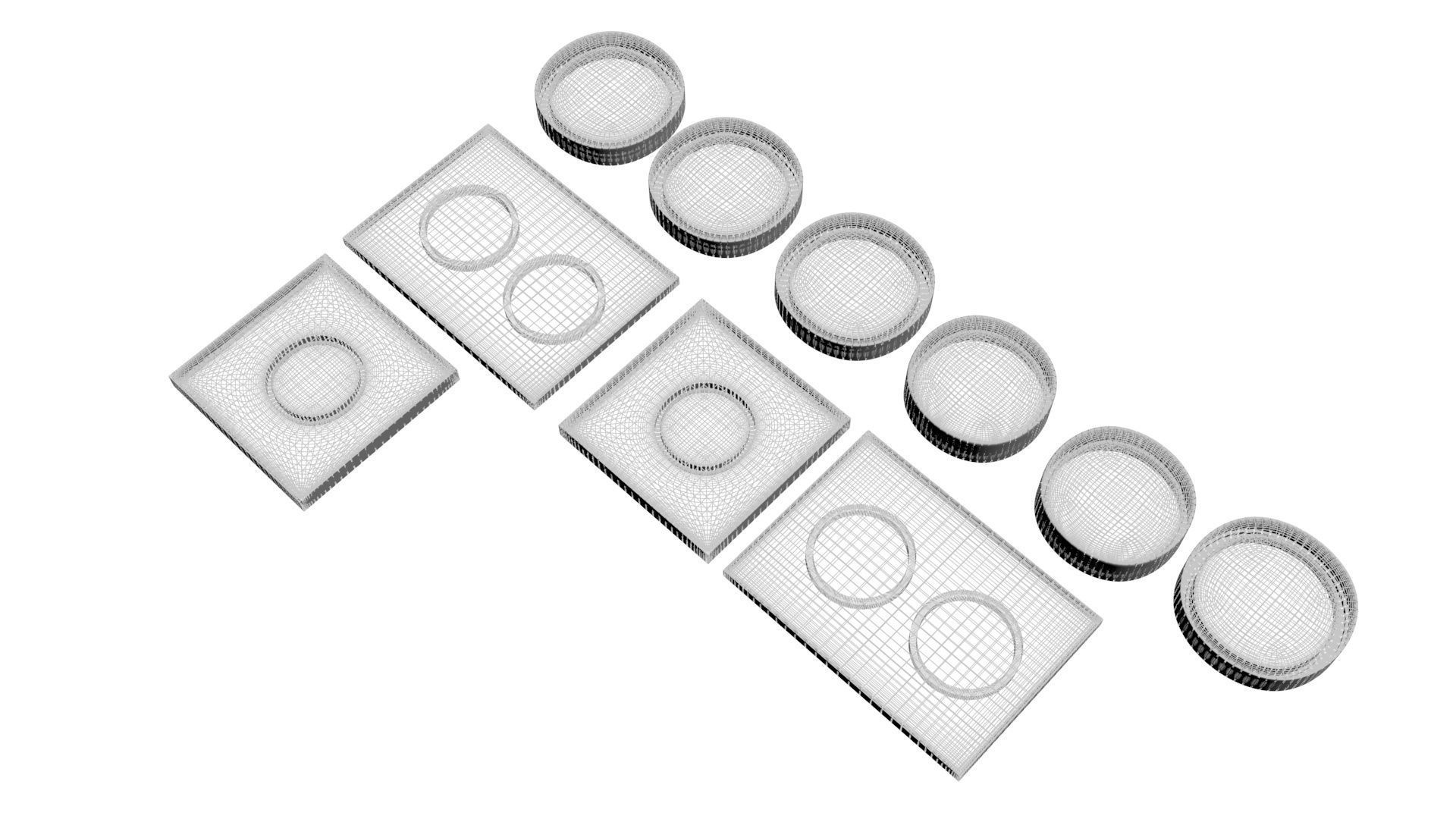 Sushi Lego Tiles Set 3D model_11