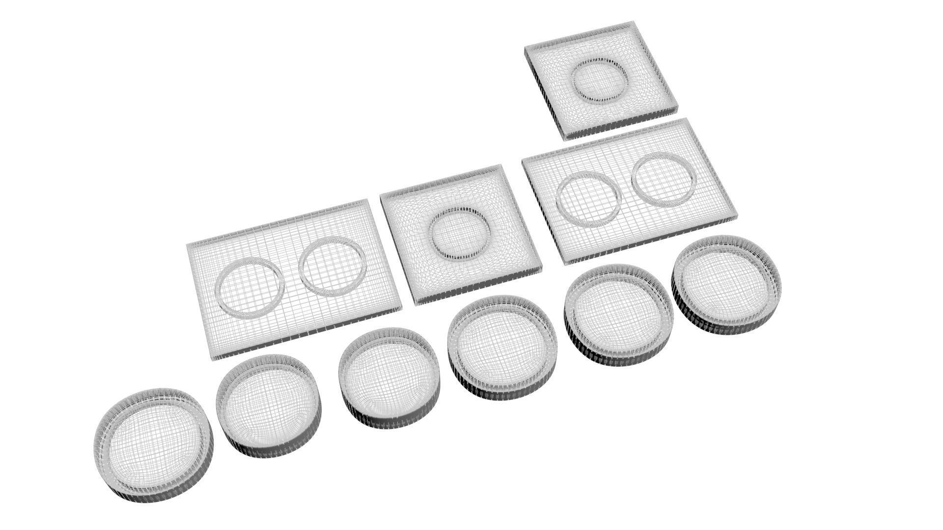 Sushi Lego Tiles Set 3D model_12