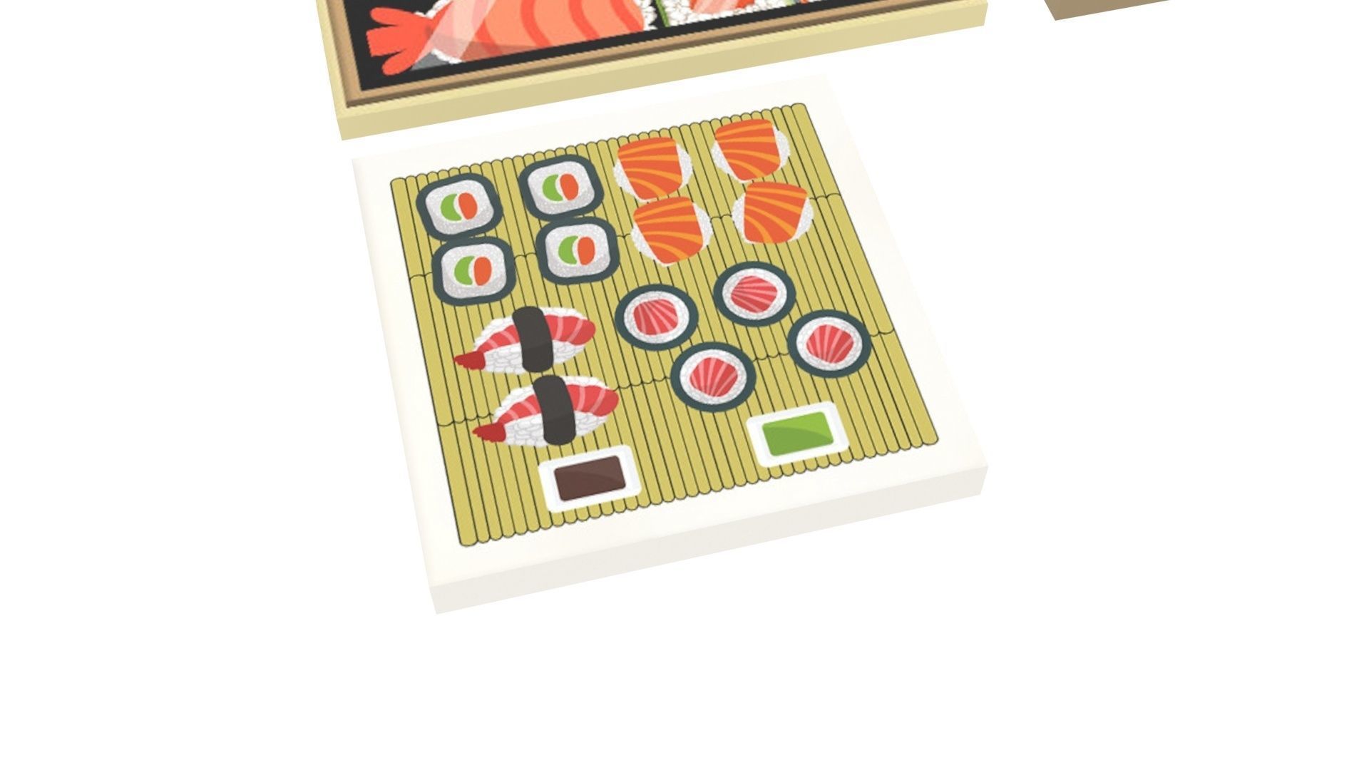 Sushi Lego Tiles Set 3D model_4