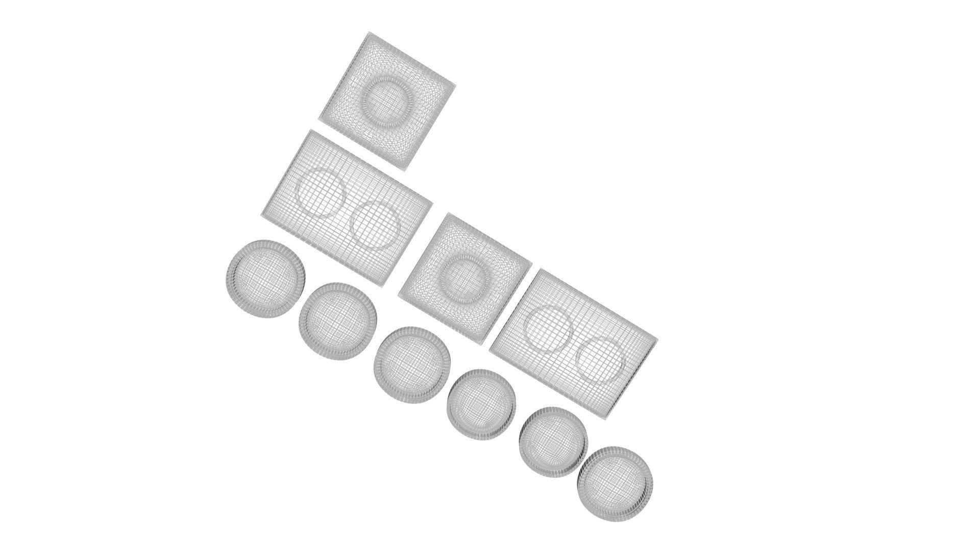 Sushi Lego Tiles Set 3D model_14