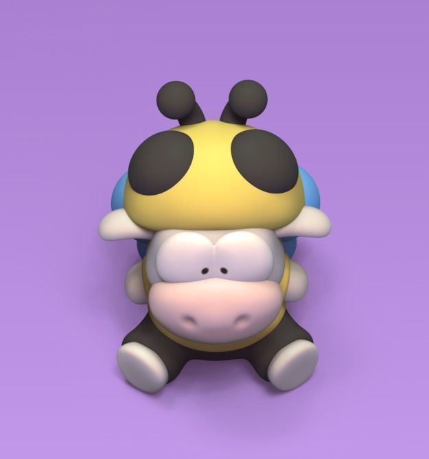 Cow Bee 3D print model_3