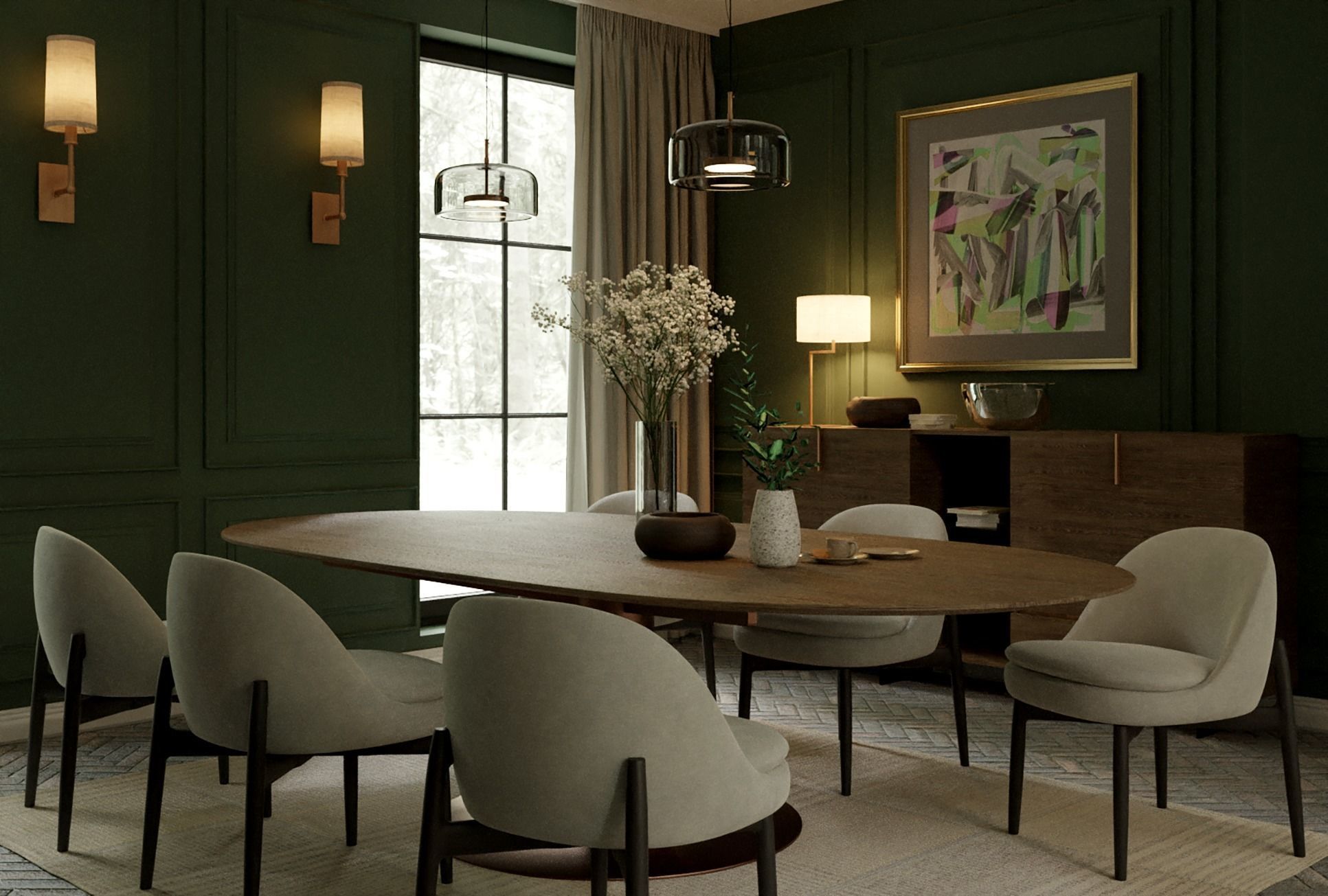 Realistic Deatiled Interior 3D model_5