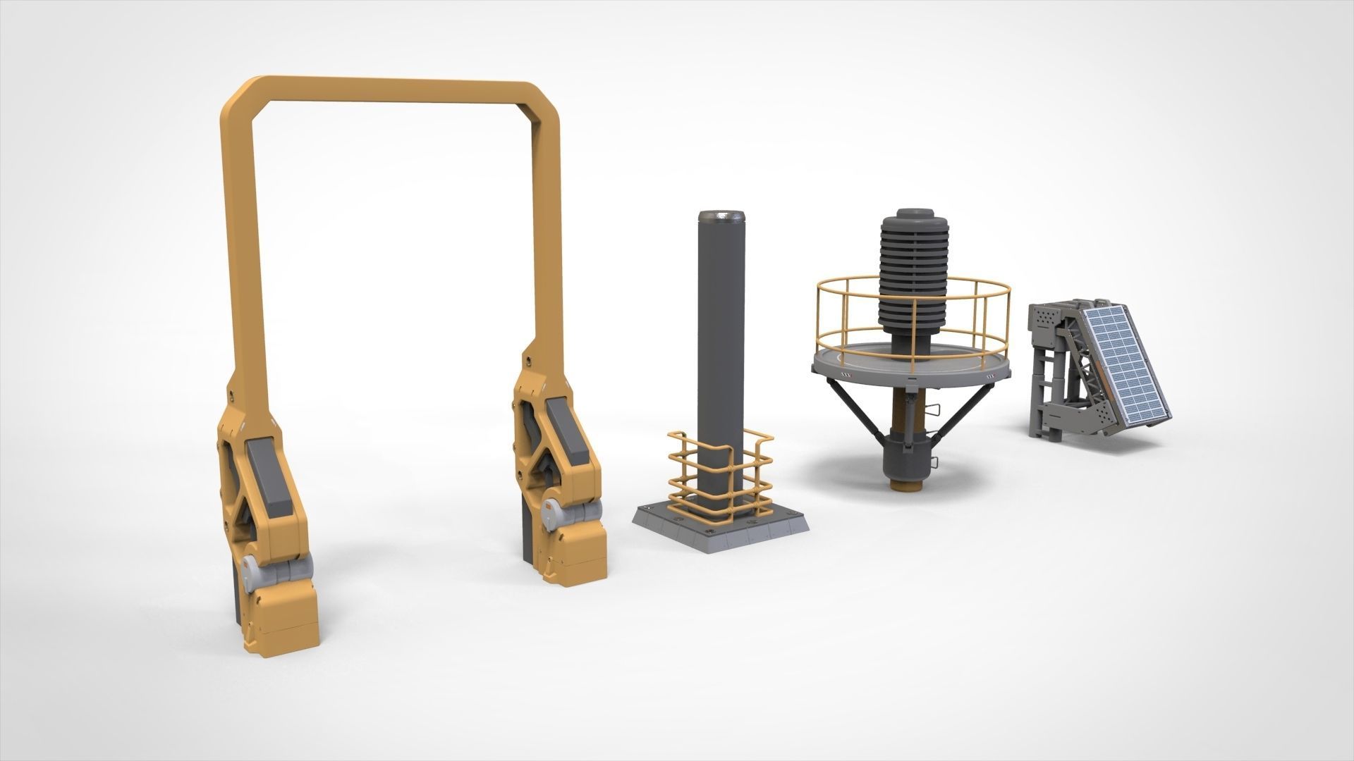 sci-fi Architecture kitbash 43 3D model_11