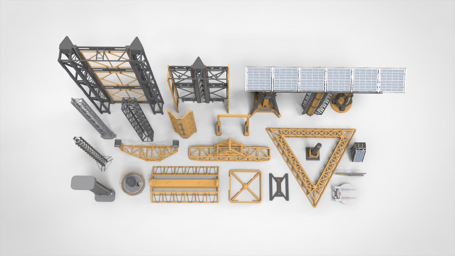 sci-fi Architecture kitbash 43 3D model_2