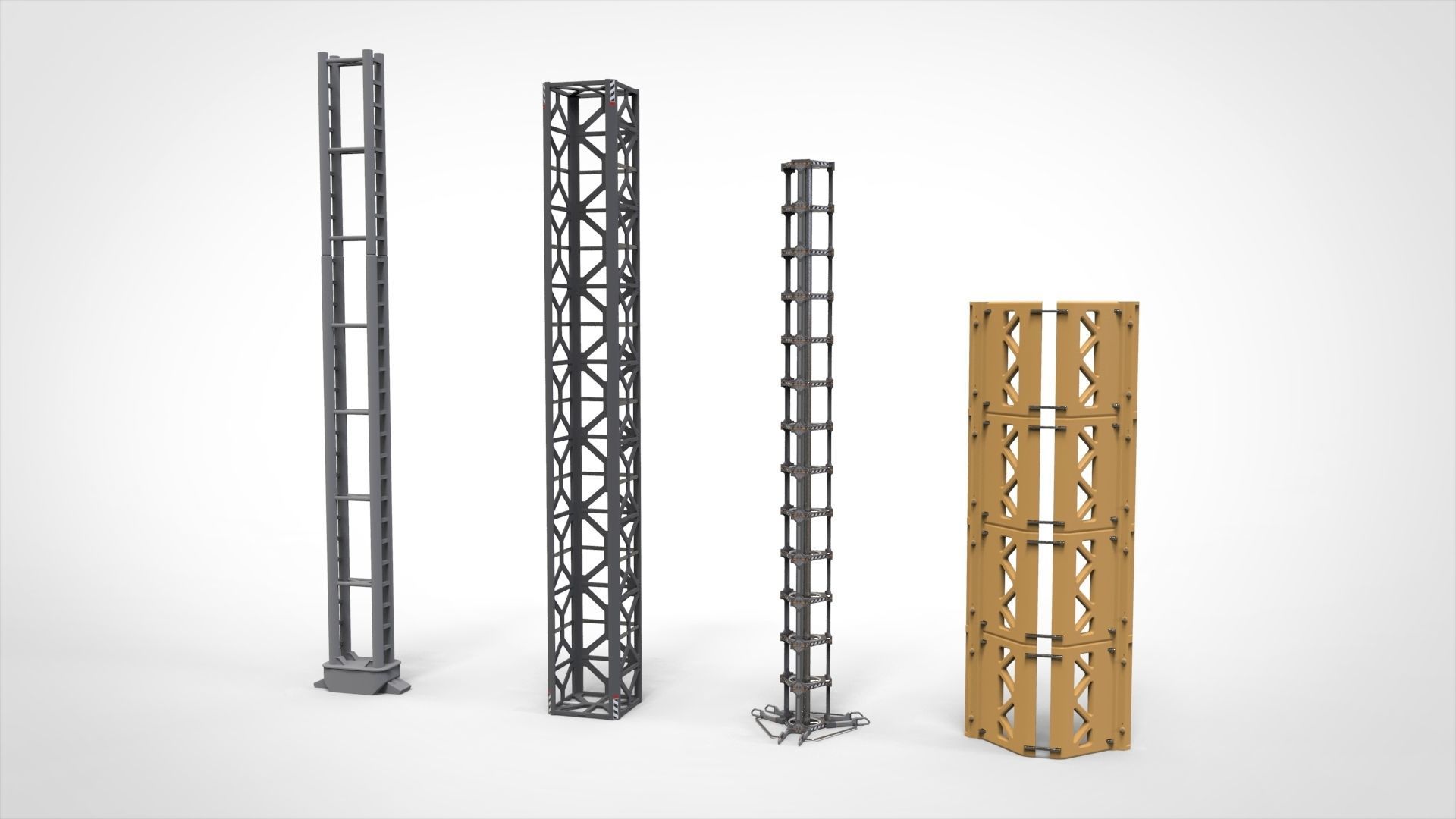 sci-fi Architecture kitbash 43 3D model_8