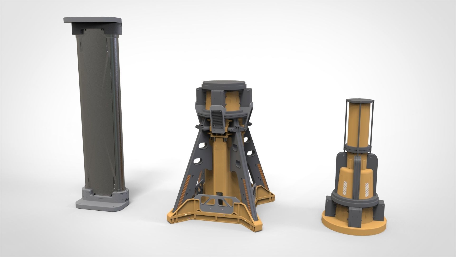 sci-fi Architecture kitbash 43 3D model_9