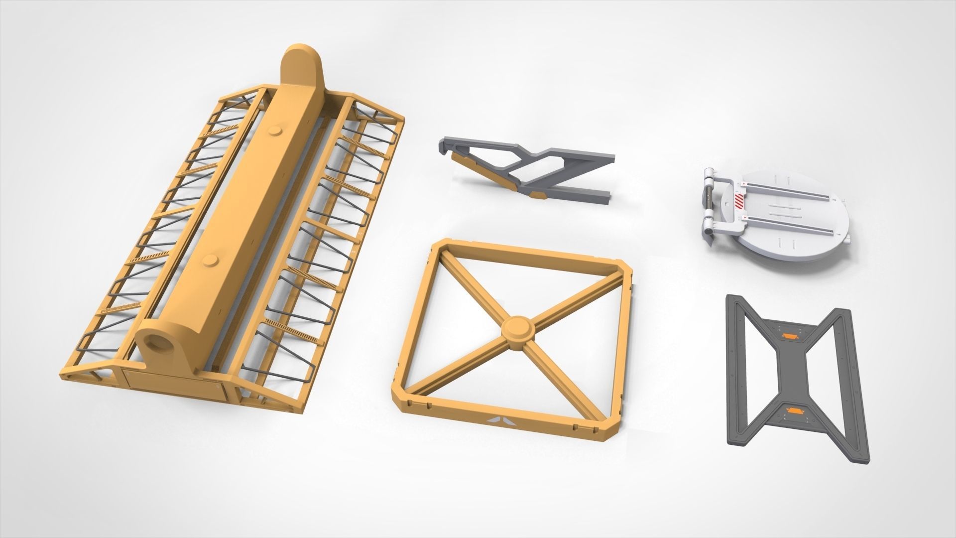 sci-fi Architecture kitbash 43 3D model_13