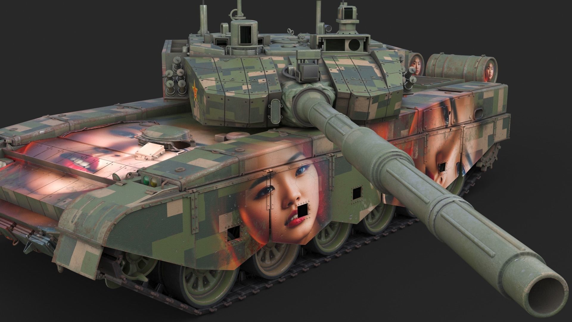 Tank China Type ZTZ 99A MTB Liu Yang 3D model_13