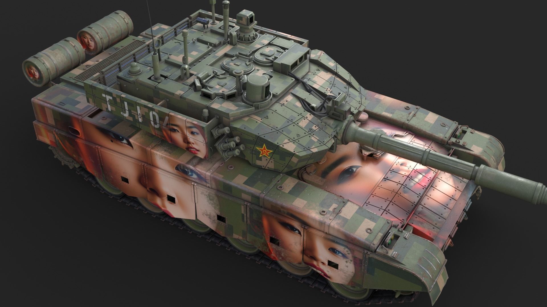 Tank China Type ZTZ 99A MTB Liu Yang 3D model_12