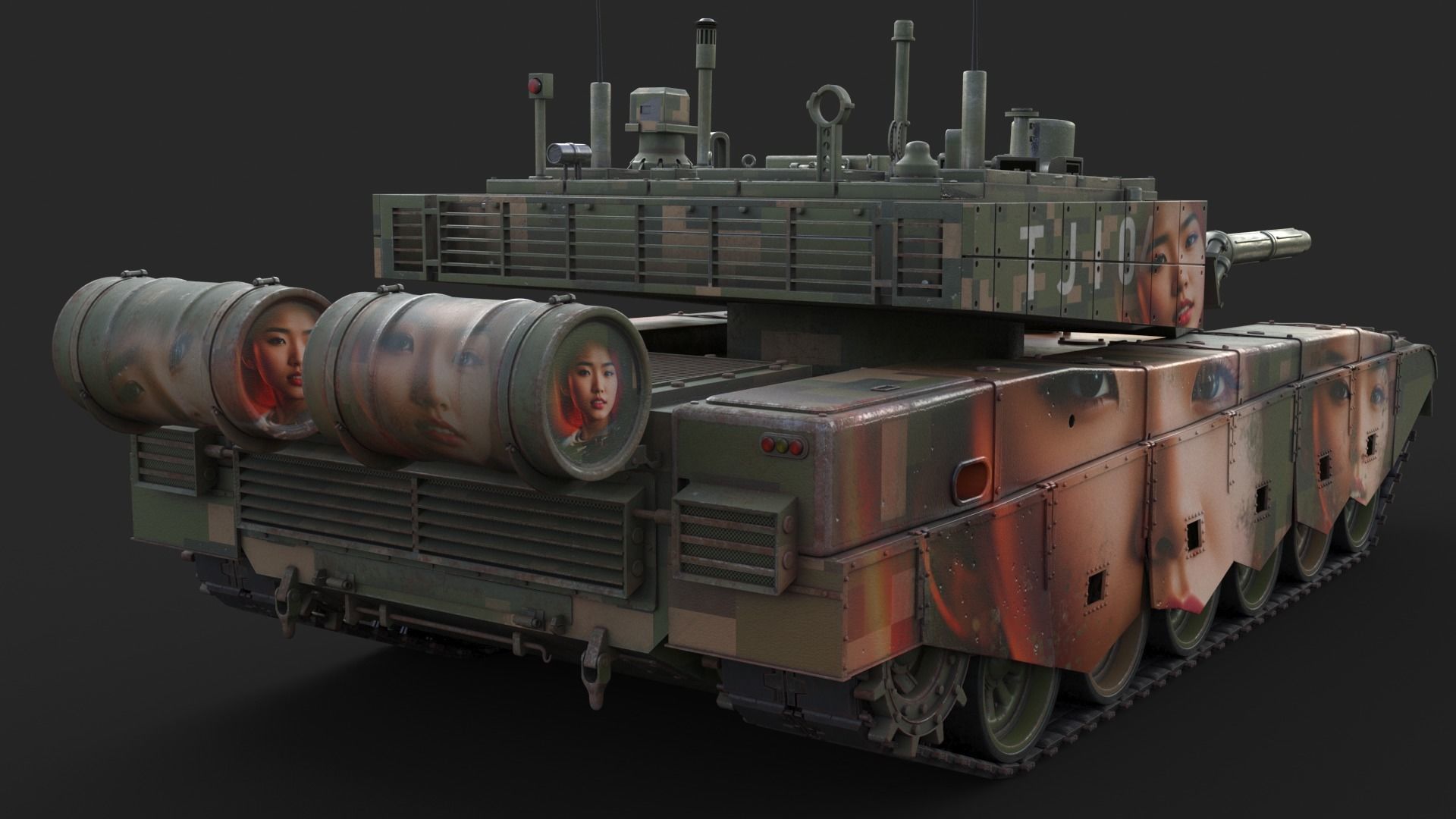 Tank China Type ZTZ 99A MTB Liu Yang 3D model_10
