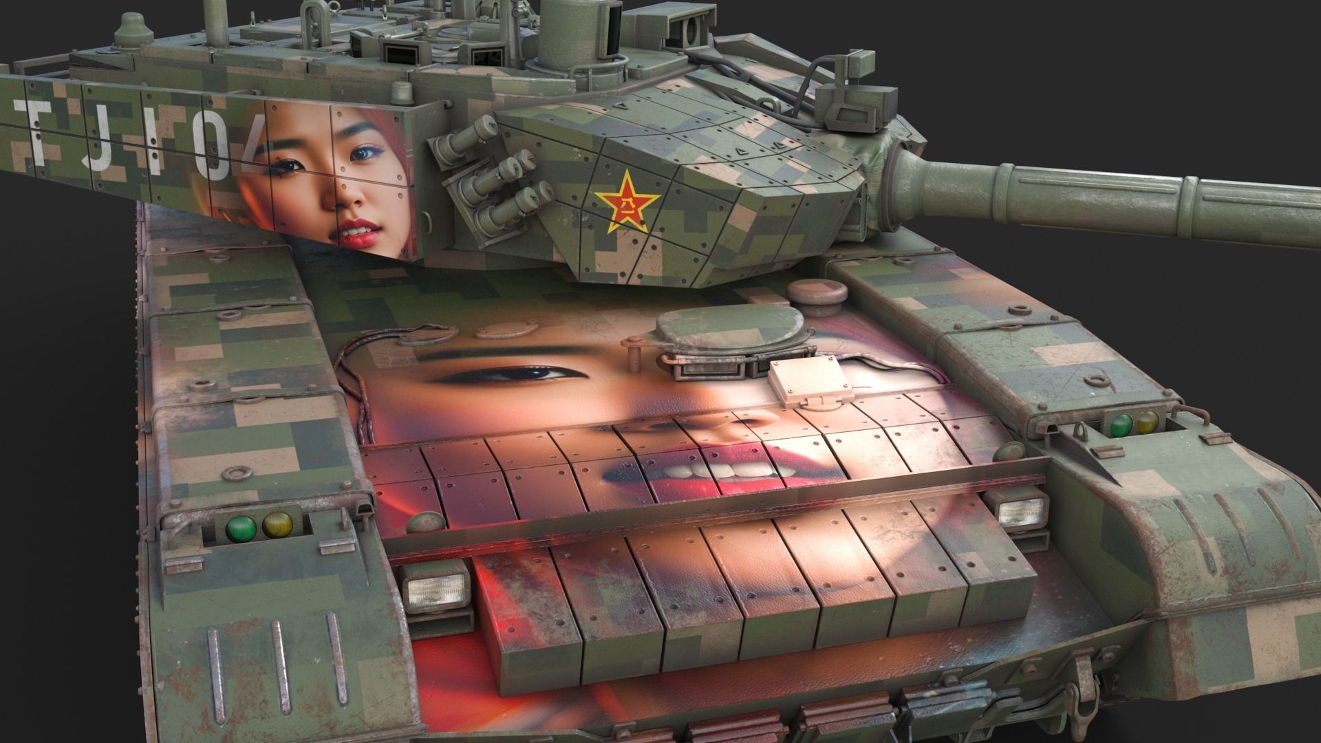 Tank China Type ZTZ 99A MTB Liu Yang 3D model_11