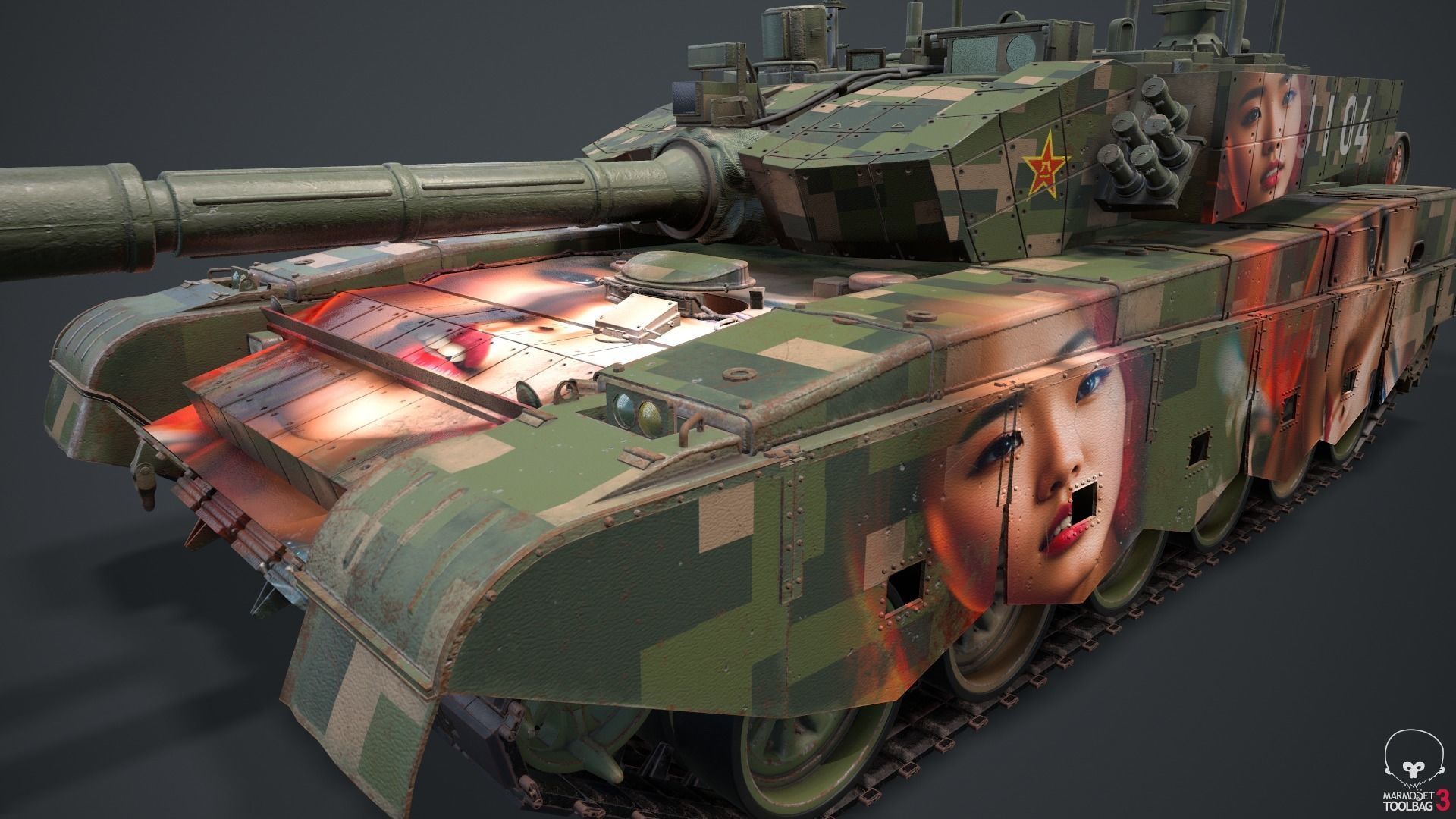 Tank China Type ZTZ 99A MTB Liu Yang 3D model_44