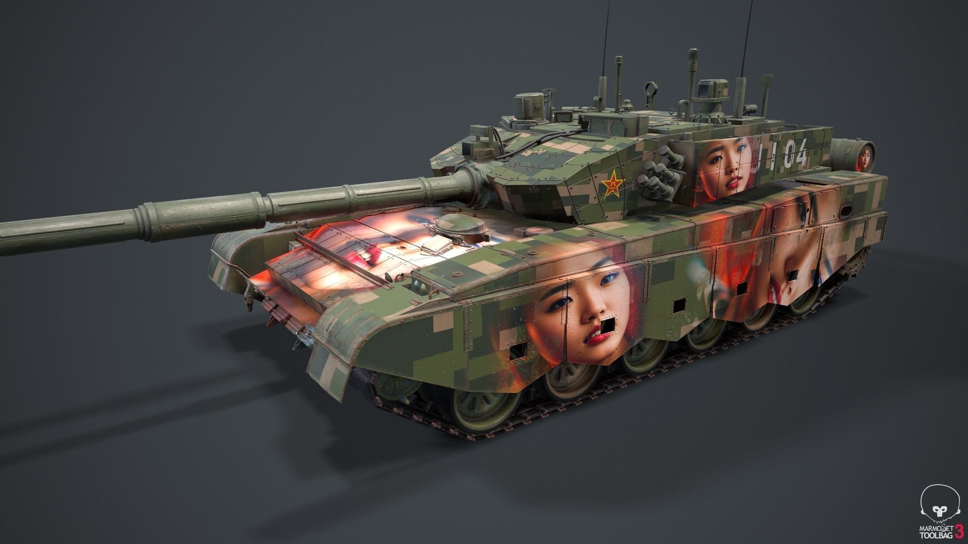 Tank China Type ZTZ 99A MTB Liu Yang 3D model_36