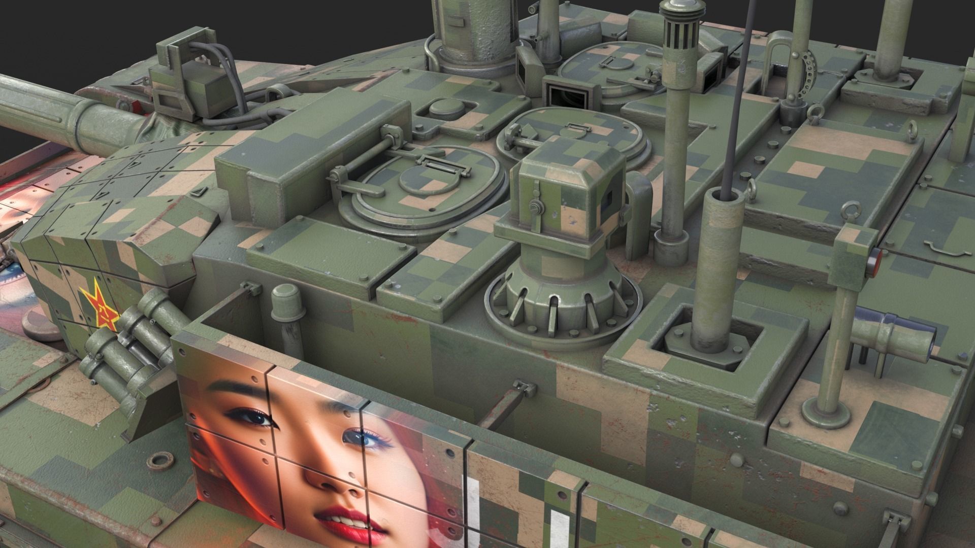 Tank China Type ZTZ 99A MTB Liu Yang 3D model_18