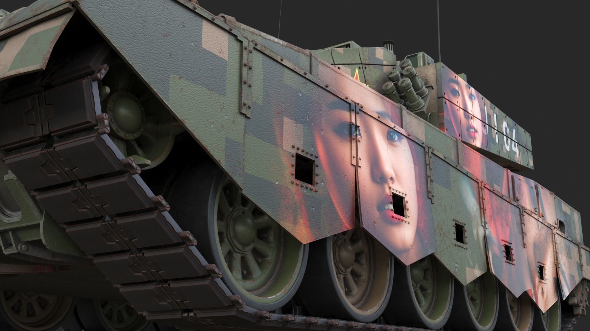 Tank China Type ZTZ 99A MTB Liu Yang 3D model_14