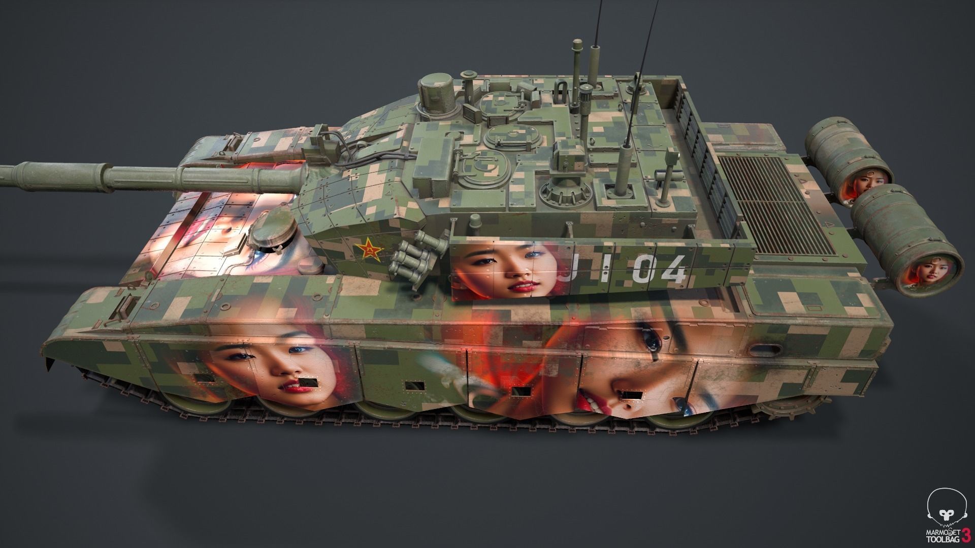 Tank China Type ZTZ 99A MTB Liu Yang 3D model_37