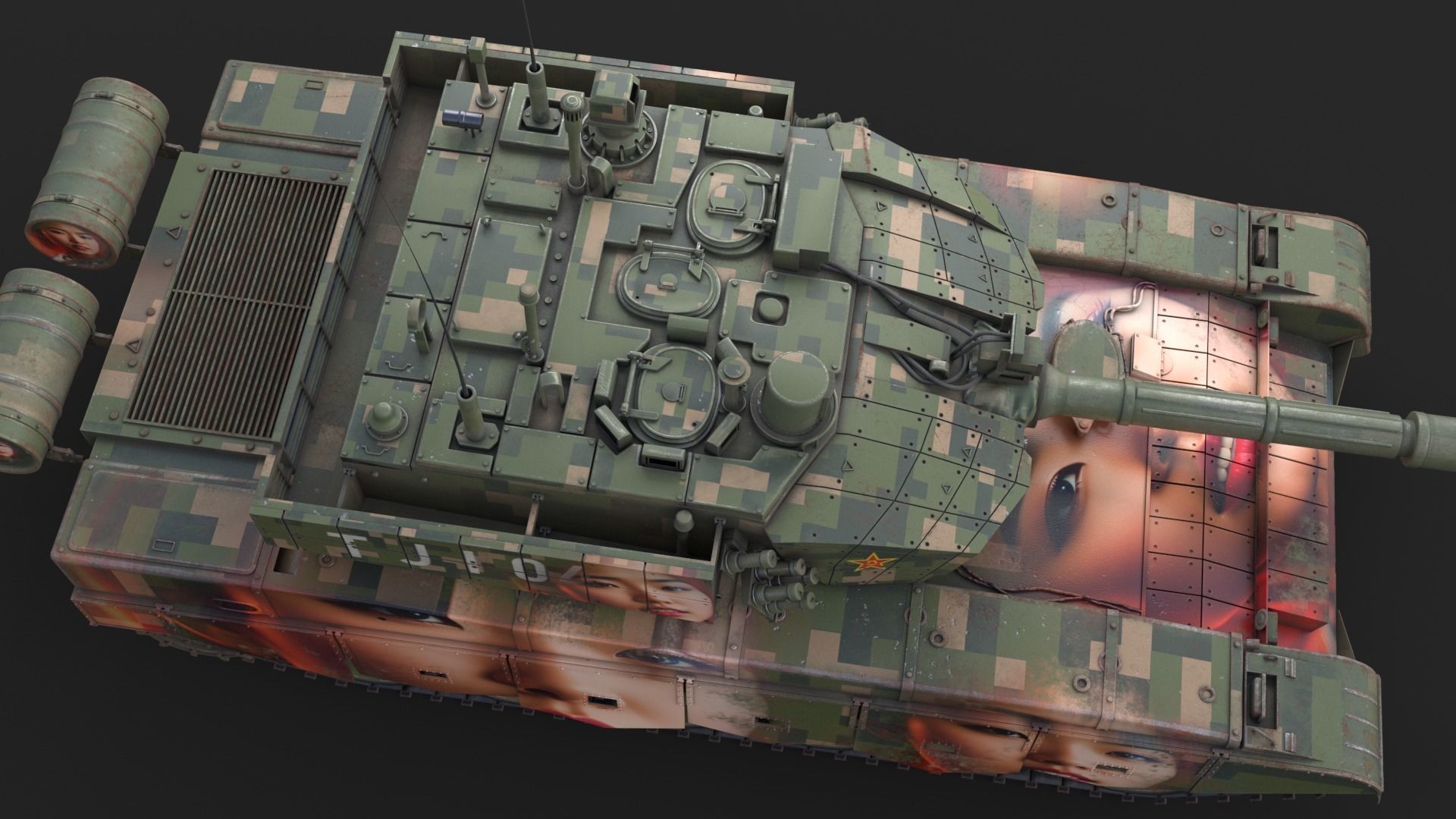 Tank China Type ZTZ 99A MTB Liu Yang 3D model_17