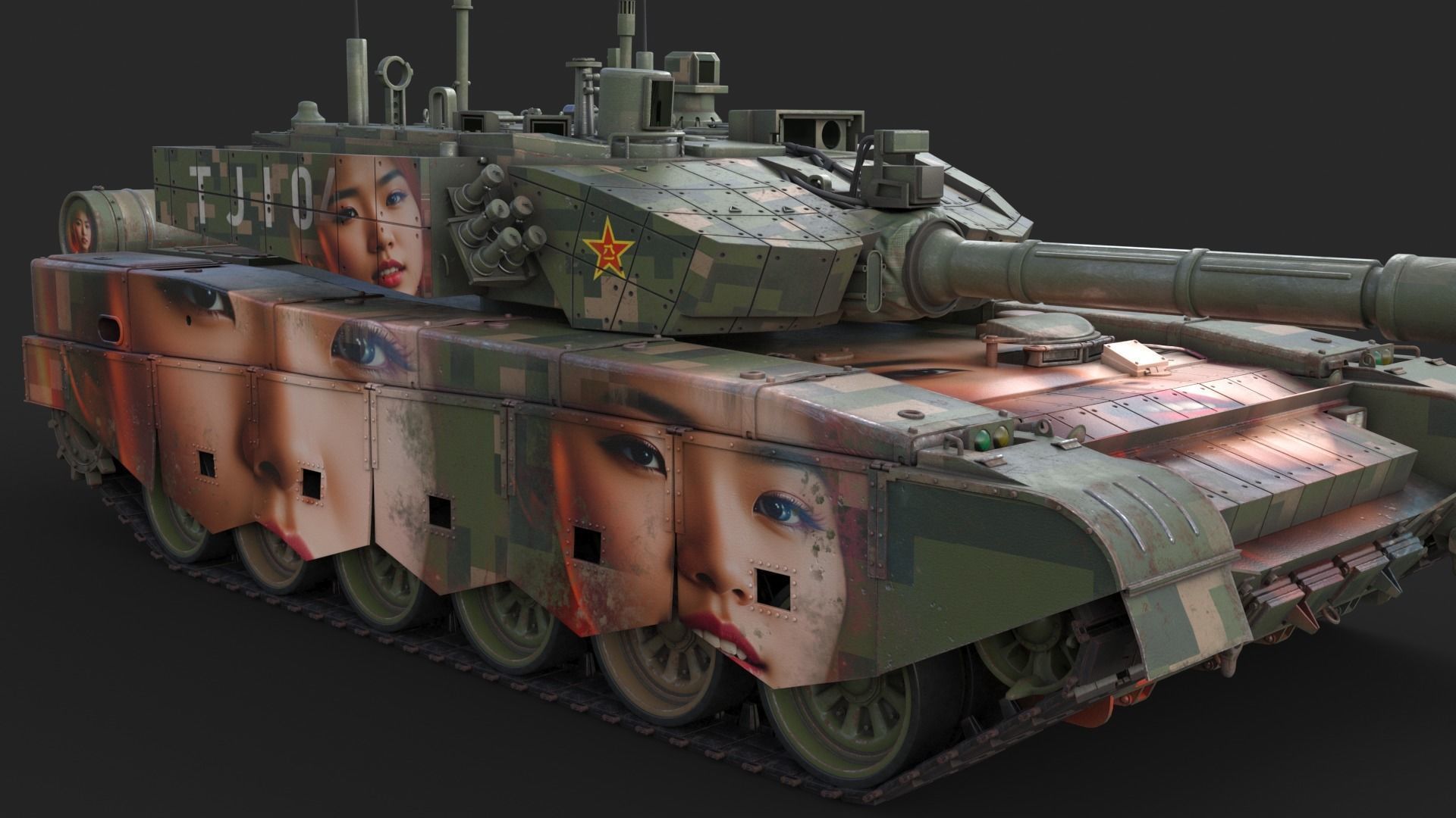 Tank China Type ZTZ 99A MTB Liu Yang 3D model_9