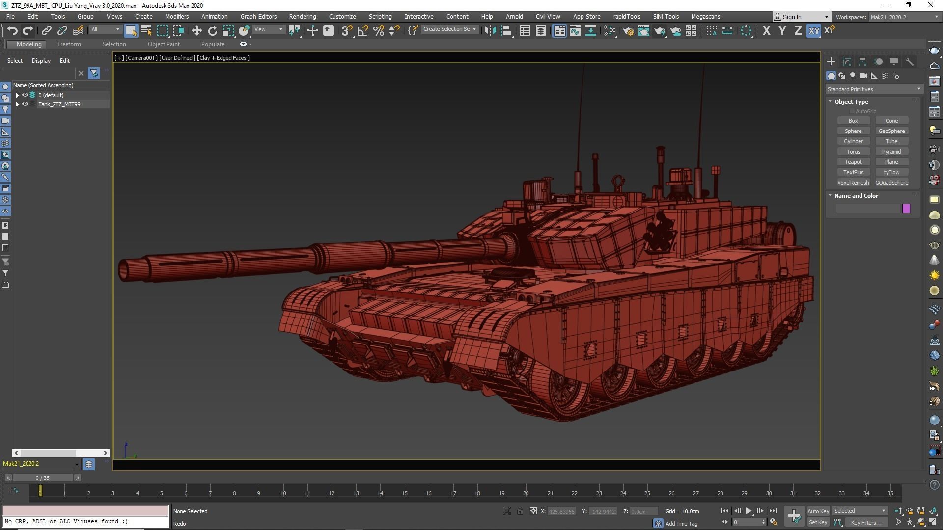 Tank China Type ZTZ 99A MTB Liu Yang 3D model_31