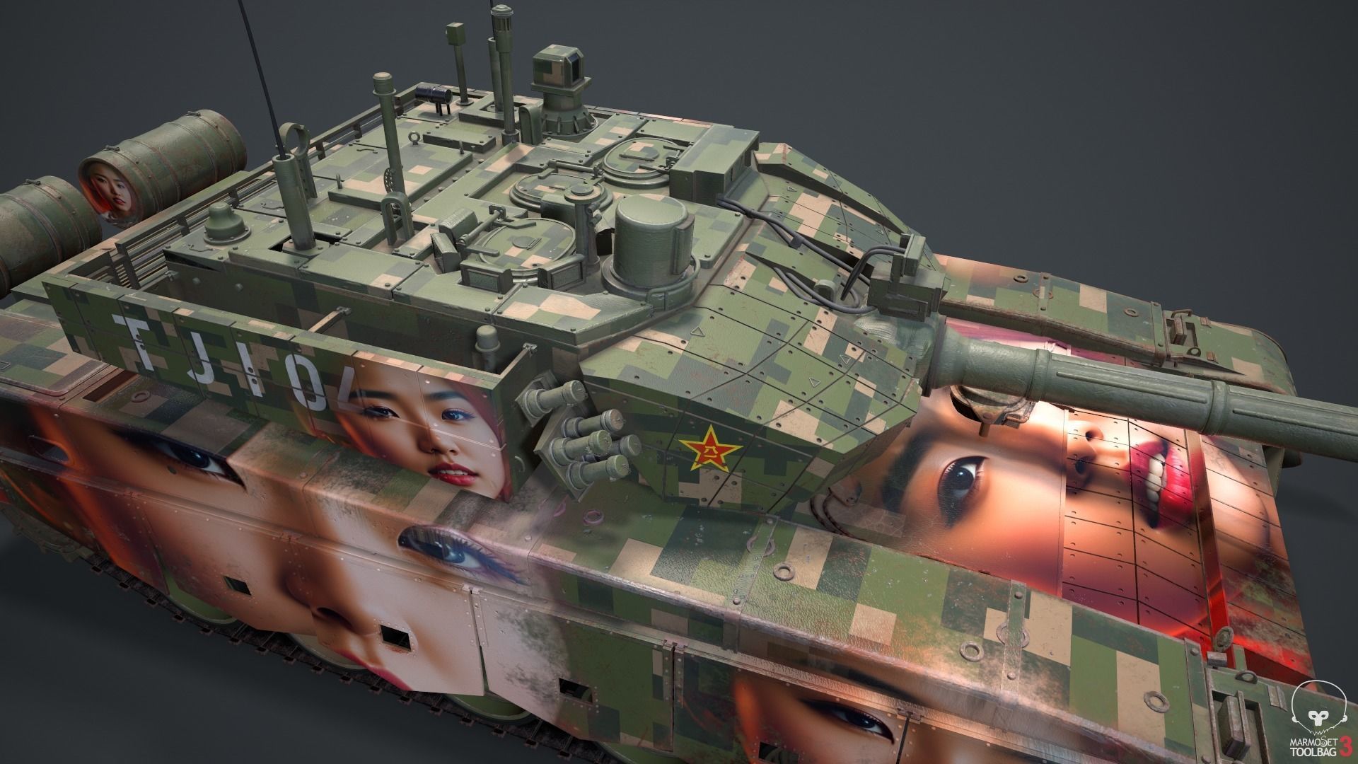 Tank China Type ZTZ 99A MTB Liu Yang 3D model_40