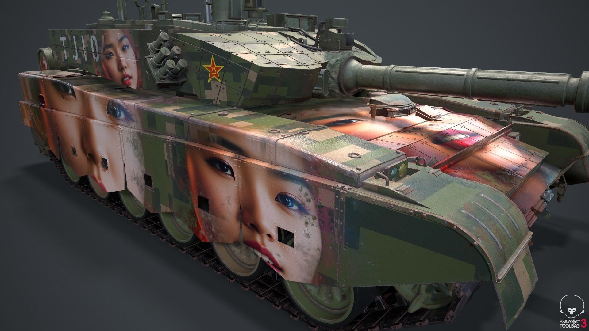 Tank China Type ZTZ 99A MTB Liu Yang 3D model_42