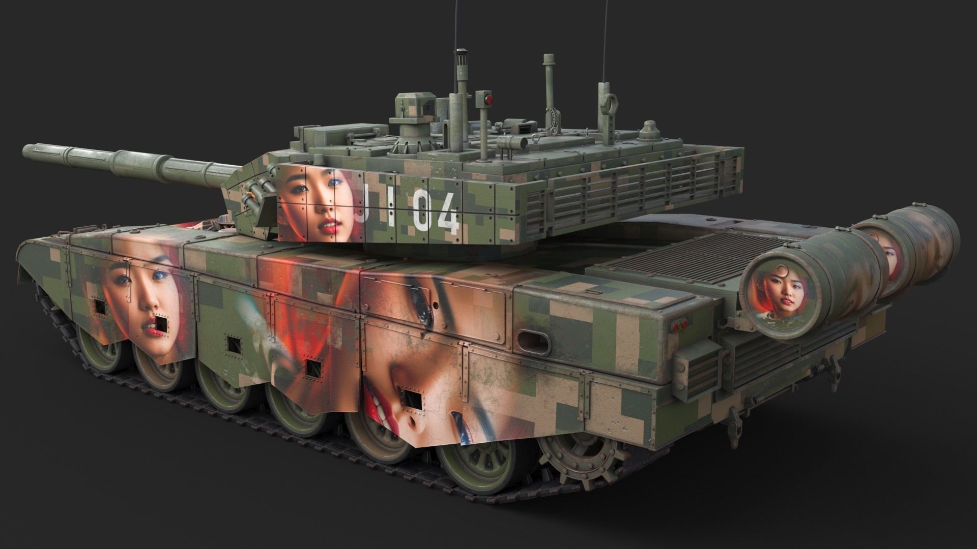 Tank China Type ZTZ 99A MTB Liu Yang 3D model_7