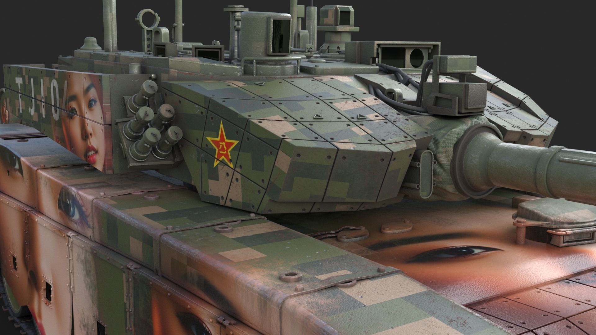 Tank China Type ZTZ 99A MTB Liu Yang 3D model_16