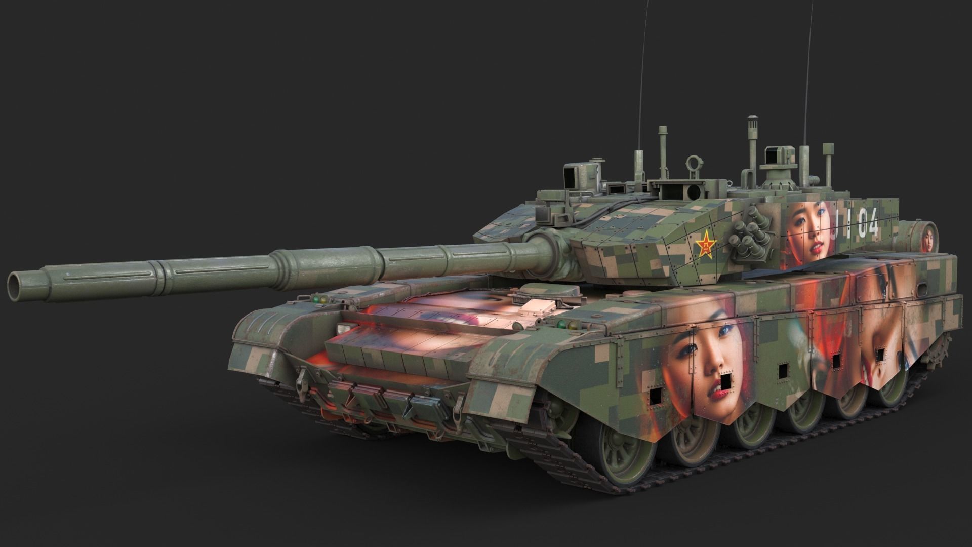 Tank China Type ZTZ 99A MTB Liu Yang 3D model_6