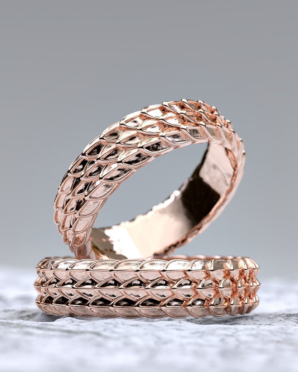 Wedding ring 3D print model_1