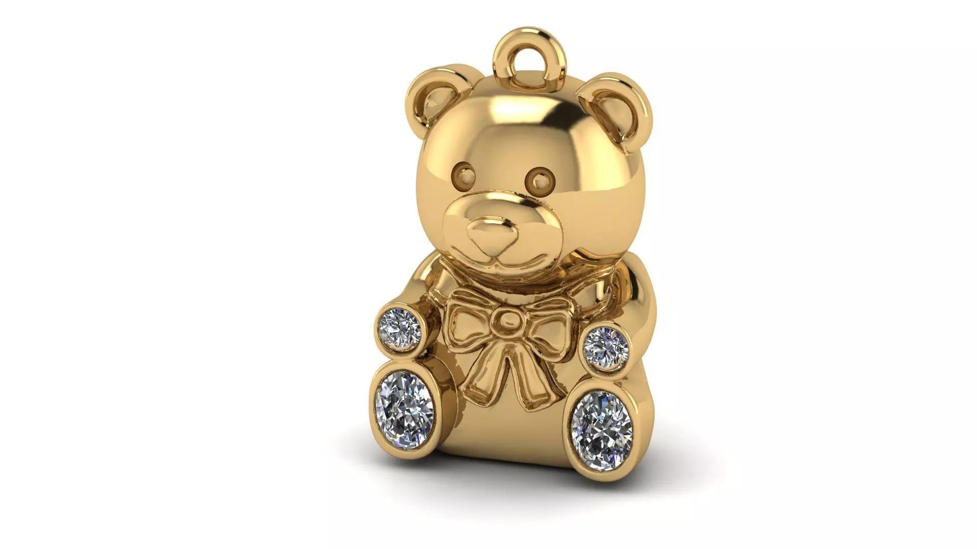 bear necklace 3D print model