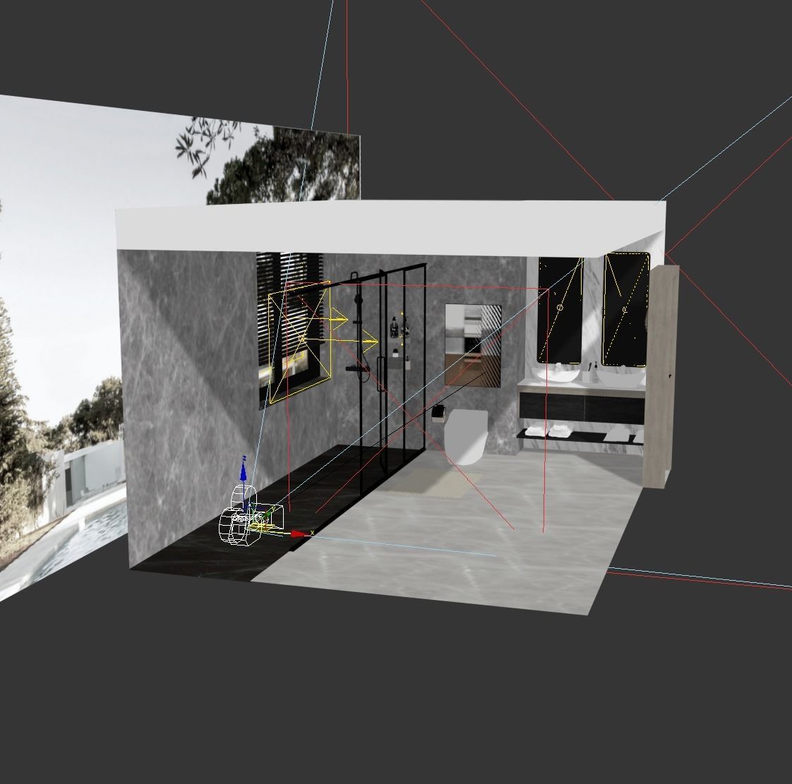 Modern Bathroom Interior Scene 3D model_10