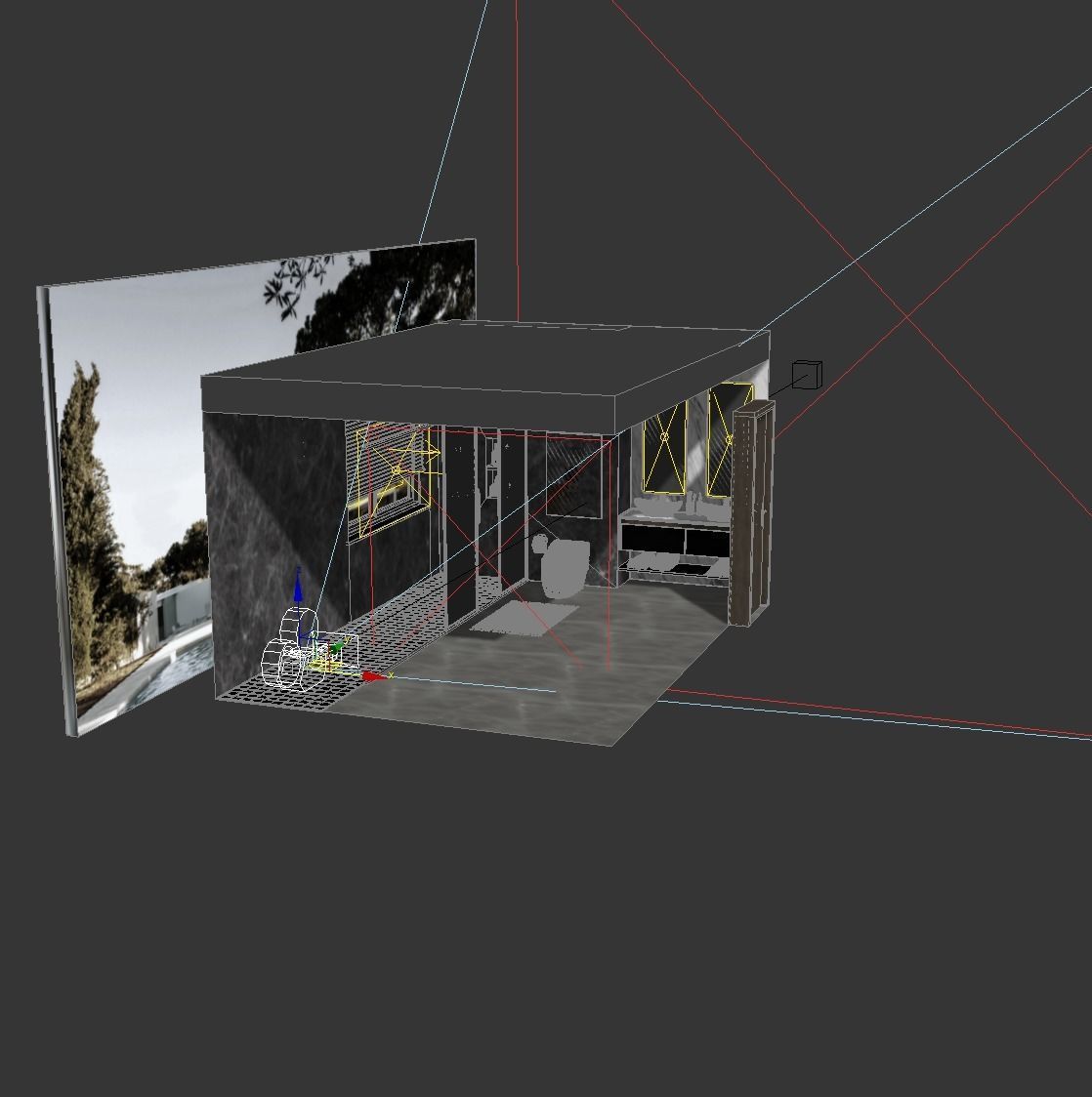 Modern Bathroom Interior Scene 3D model_9