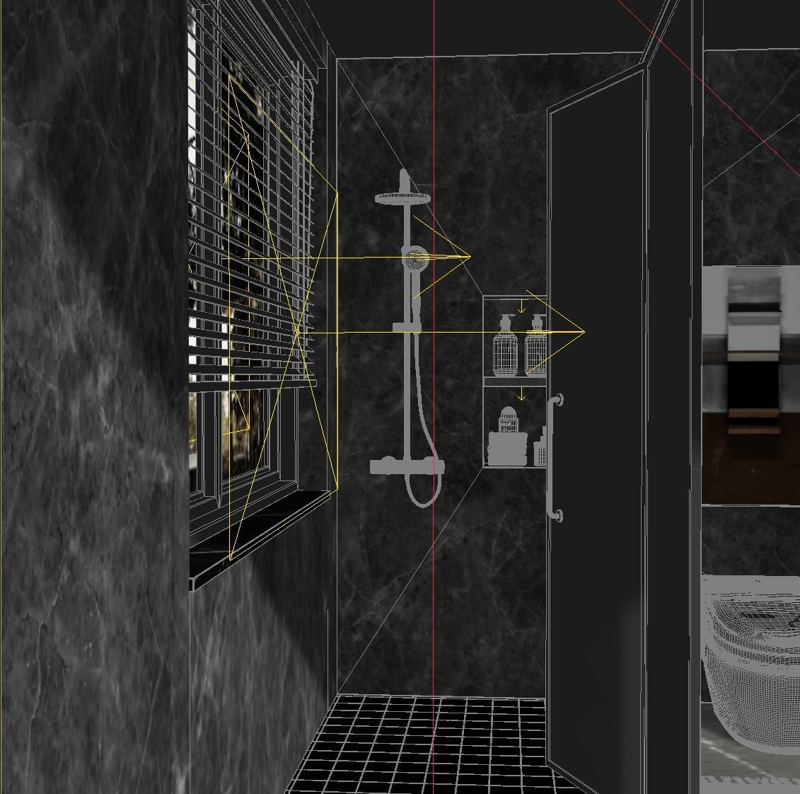 Modern Bathroom Interior Scene 3D model_6