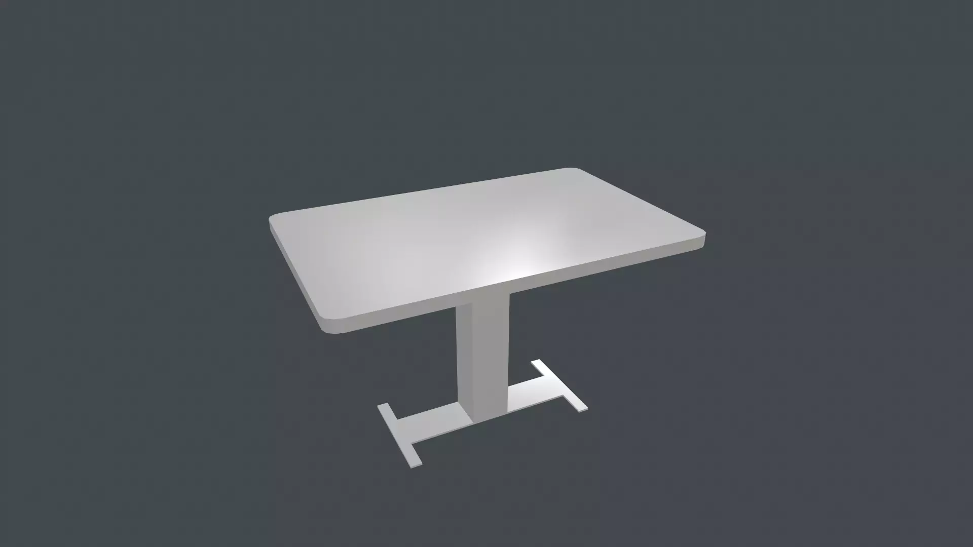 Simple Low poly Table Low-poly 3D model_0