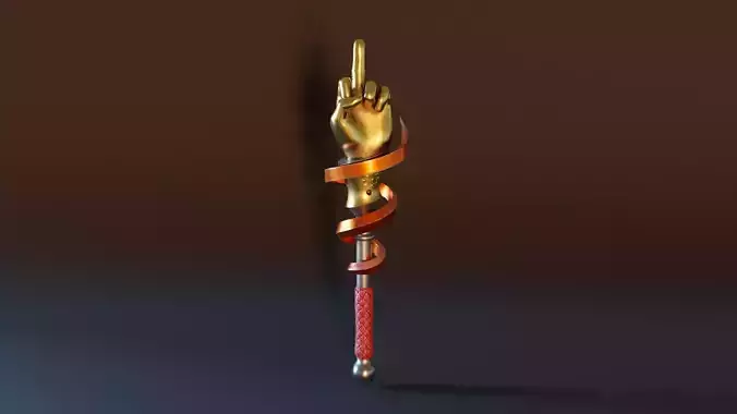 Middle finger Mace lowpoly