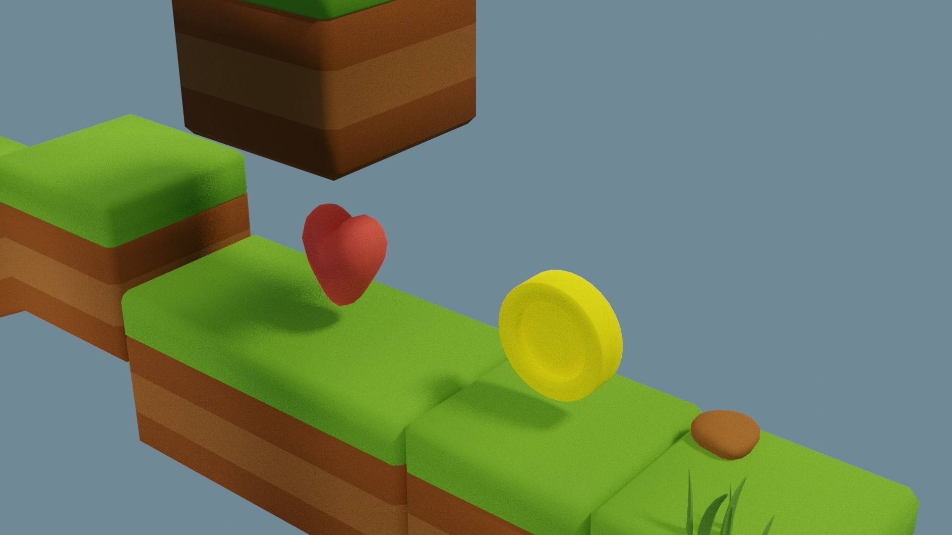 Platformer tiny game asset Low-poly 3D model_21