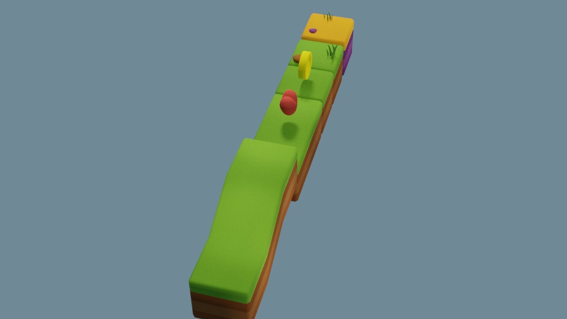 Platformer tiny game asset Low-poly 3D model_6