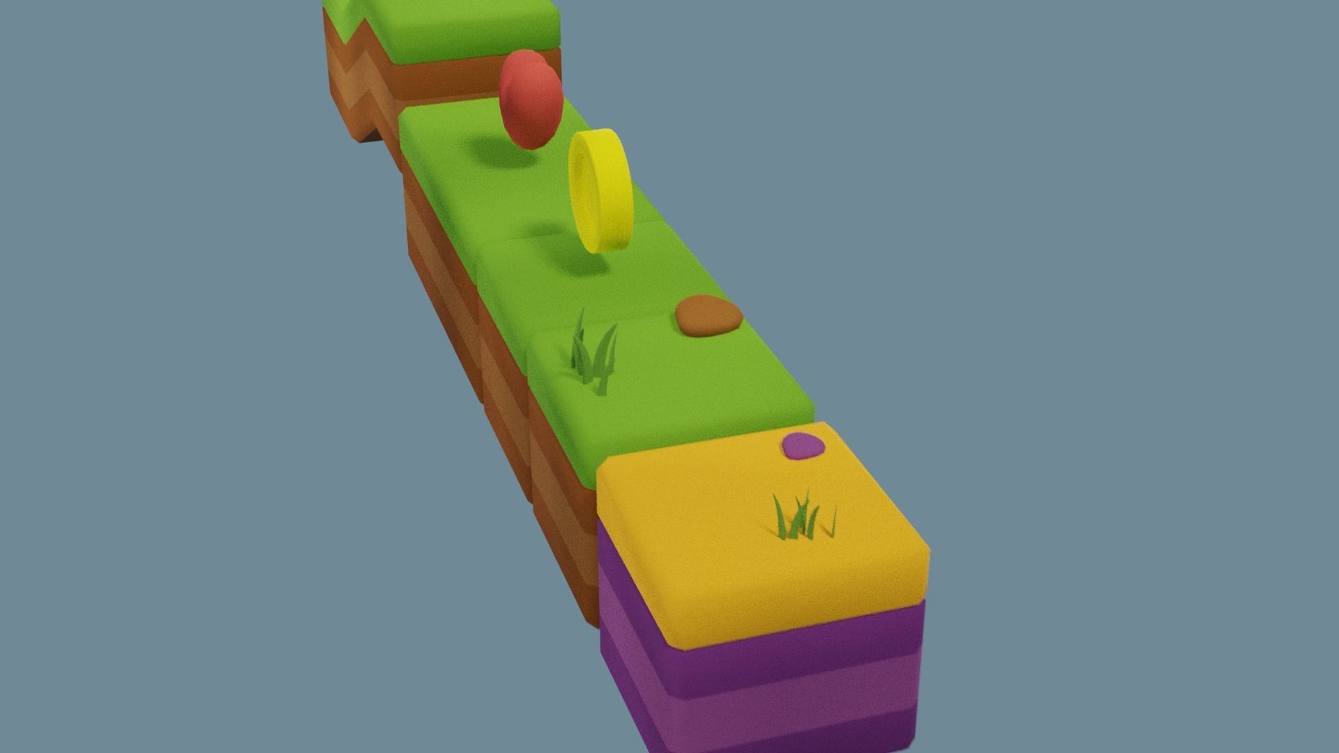 Platformer tiny game asset Low-poly 3D model_13
